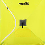 Палатка зимняя Helios "Куб", 2.1 х 2.1 м, цвет желтый/серый (HS-WSC-210YG), фото 3
