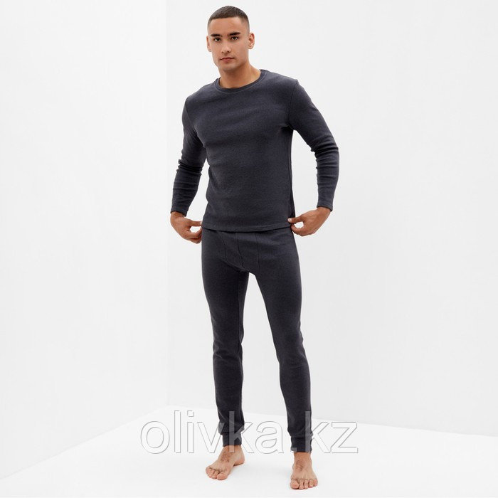 Комплект мужской термо (джемпер, брюки) MINAKU цвет графит меланж, р-р 54 - фото 5 - id-p113236961
