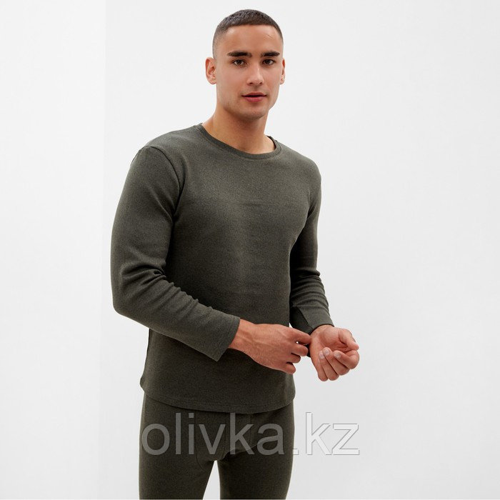 Комплект мужской термо (джемпер, брюки) MINAKU цвет хаки, р-р 54 - фото 6 - id-p113236967