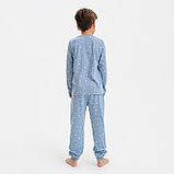 Пижама детская для мальчика KAFTAN Brother, р.32 (110-116), серо-голубой, фото 3