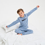 Пижама детская для мальчика KAFTAN Brother, р.32 (110-116), серо-голубой, фото 5