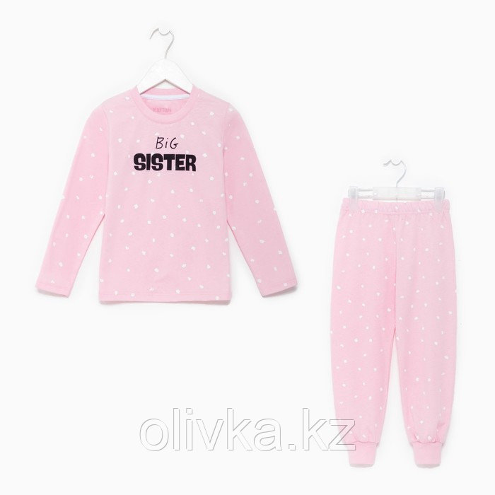 Пижама детская для девочки KAFTAN Sister, р.34 (122-128), розовый - фото 7 - id-p113235501