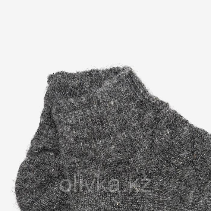 Носки шерстяные укороченные, цвет тёмно-серый рисунок, размер 25 - фото 2 - id-p113230928