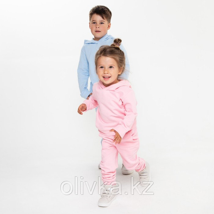 Костюм для девочки (толстовка, брюки) НАЧЁС, цвет светло-розовый, рост 134 см - фото 3 - id-p113235518