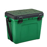 Ящик зимний, зеленый малый "Три Кита", 4 отделения для приманок, 310 х 360 х 240, фото 2