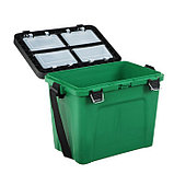 Ящик зимний, зеленый малый "Три Кита", 4 отделения для приманок, 310 х 360 х 240, фото 4