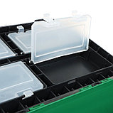 Ящик зимний, зеленый малый "Три Кита", 4 отделения для приманок, 310 х 360 х 240, фото 6
