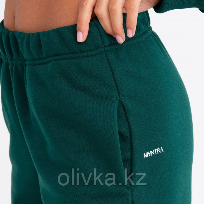 Комплект женский (толстовка/брюки), цвет изумрудный, размер 44 - фото 5 - id-p113237886