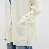 Кардиган женский MIST с карманами, молочный, onesize (44-48), фото 3