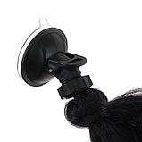 Коса на мотошлем, крепление присоской, 60 см, черно-фиолетовый, фото 3