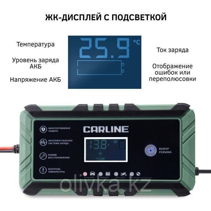 Зарядное устройство CARLINE CA-8A, автоматическое, импульсное - фото 6 - id-p113239844
