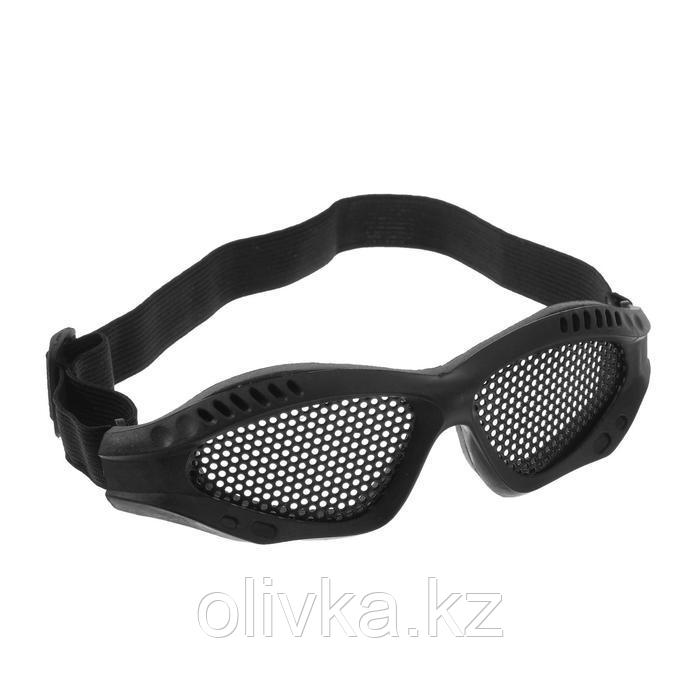 Очки для езды на мототехнике, грязезащита, армированные, цвет черный - фото 1 - id-p113232157