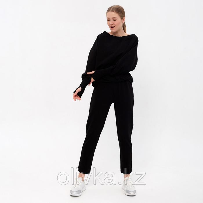 Костюм женский (джемпер, брюки) MINAKU: Casual Collection цвет чёрный, размер 46 - фото 1 - id-p113232614