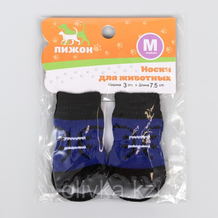 Носки нескользящие "Шнурки", размер S (2,5/3,5 * 6 см), набор 4 шт - фото 2 - id-p113229638
