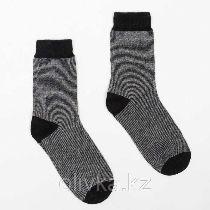 Носки мужские шерстяные, цвет чёрный, размер 43-46 - фото 1 - id-p113233090
