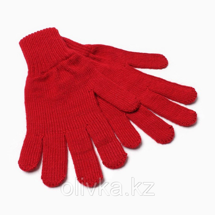 Перчатки женские, цвет красный, размер 18 - фото 1 - id-p113230994