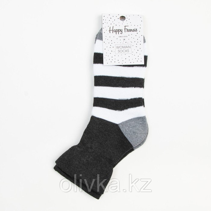 Носки женские махровые «Полоски», цвет серый, размер 23-25 - фото 5 - id-p113230998