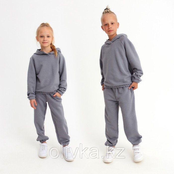 Костюм детский (худи, брюки) MINAKU цвет серый, рост 104 - фото 1 - id-p113232625