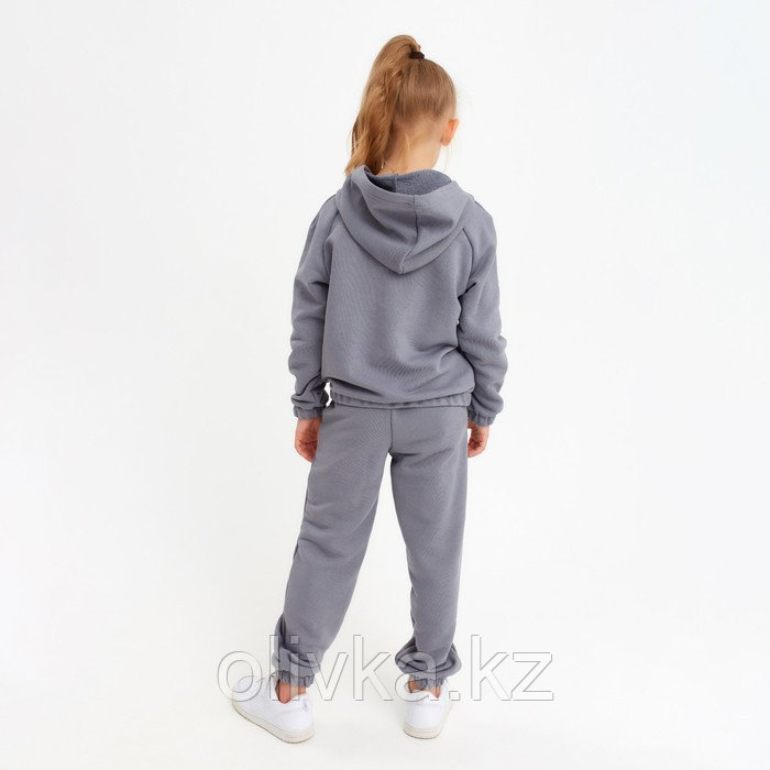 Костюм детский (худи, брюки) MINAKU цвет серый, рост 104 - фото 4 - id-p113232625