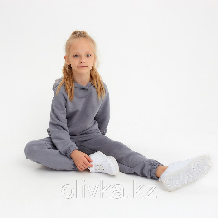 Костюм детский (худи, брюки) MINAKU цвет серый, рост 104 - фото 5 - id-p113232625