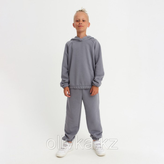 Костюм детский (худи, брюки) MINAKU цвет серый, рост 104 - фото 6 - id-p113232625
