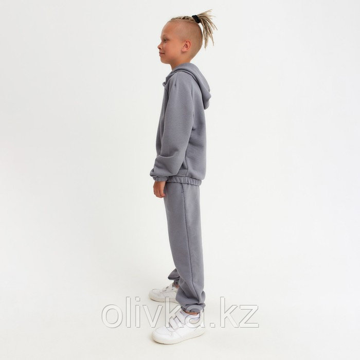 Костюм детский (худи, брюки) MINAKU цвет серый, рост 104 - фото 7 - id-p113232625