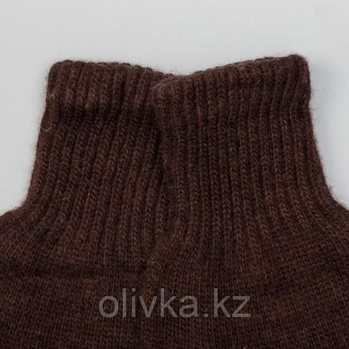 Перчатки мужские из монгольской шерсти, цвет шоколадный, размер 20-24 - фото 2 - id-p113230590