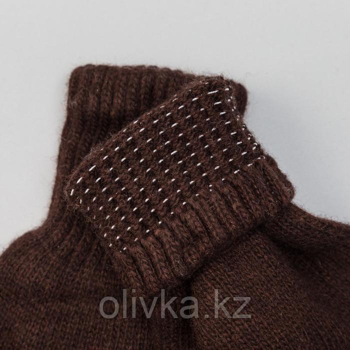 Перчатки мужские из монгольской шерсти, цвет шоколадный, размер 20-24 - фото 3 - id-p113230590