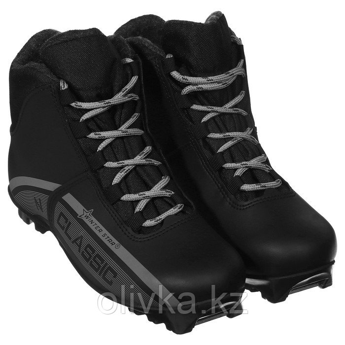Ботинки лыжные Winter Star classic, NNN, р. 37, цвет чёрный, лого серый - фото 2 - id-p113237934