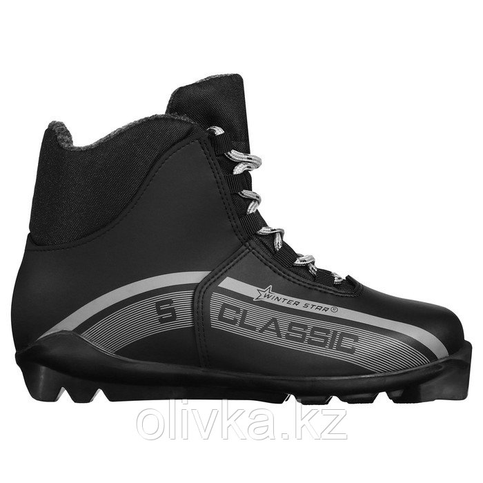 Ботинки лыжные Winter Star classic, SNS, р. 39, цвет чёрный, лого серый - фото 1 - id-p113237936