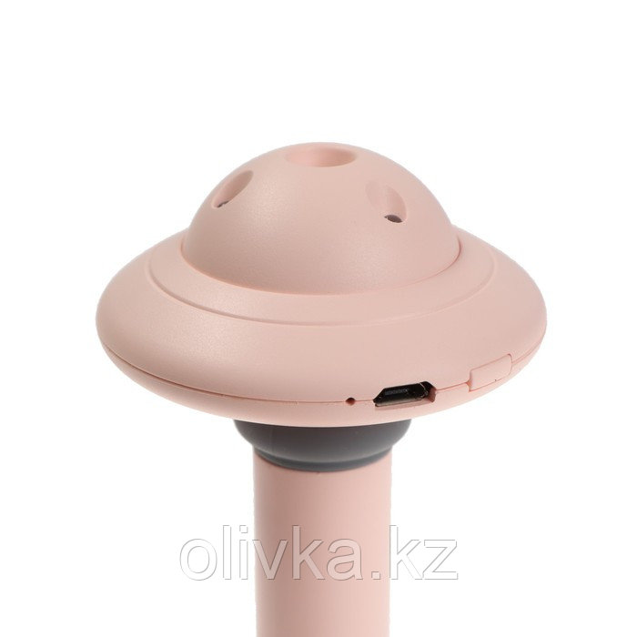 Увлажнитель воздуха "НЛО" HM-21, ультразвуковой, погружной, с подсветкой, USB, розовый - фото 4 - id-p113239939