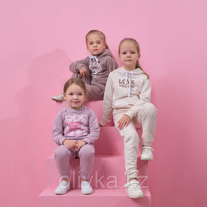 Худи для девочки KAFTAN "Dream", размер 32 (110-116), цвет бежевый - фото 6 - id-p113233948