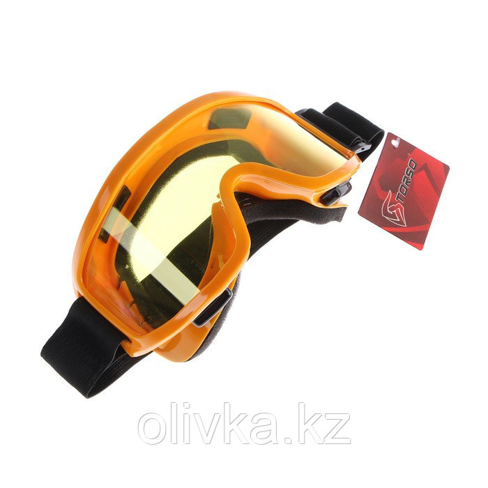 Очки-маска для езды на мототехнике, стекло двухслойное желтое, цвет желтый - фото 6 - id-p105779740