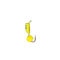 Мормышка Столбик с "Сырным" кубиком (лимонный), вес 1 г, размер 3