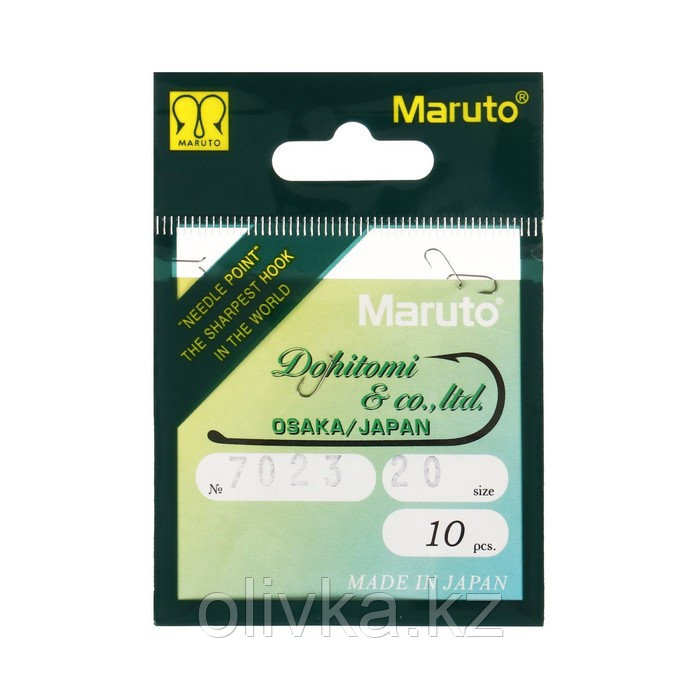 Крючки мушиные Maruto 7023, цвет BR, № 20, 10 шт. - фото 1 - id-p113237087