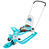 Снегокат с колёсами «Тимка спорт 6 Ми-ми-мишки», с родительской ручкой, со спинкой и ремнём безопасности, цвет, фото 4