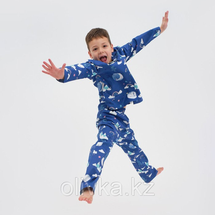 Пижама детская (рубашка, брюки) KAFTAN "Луна" р. 122-128, синий - фото 4 - id-p105782959