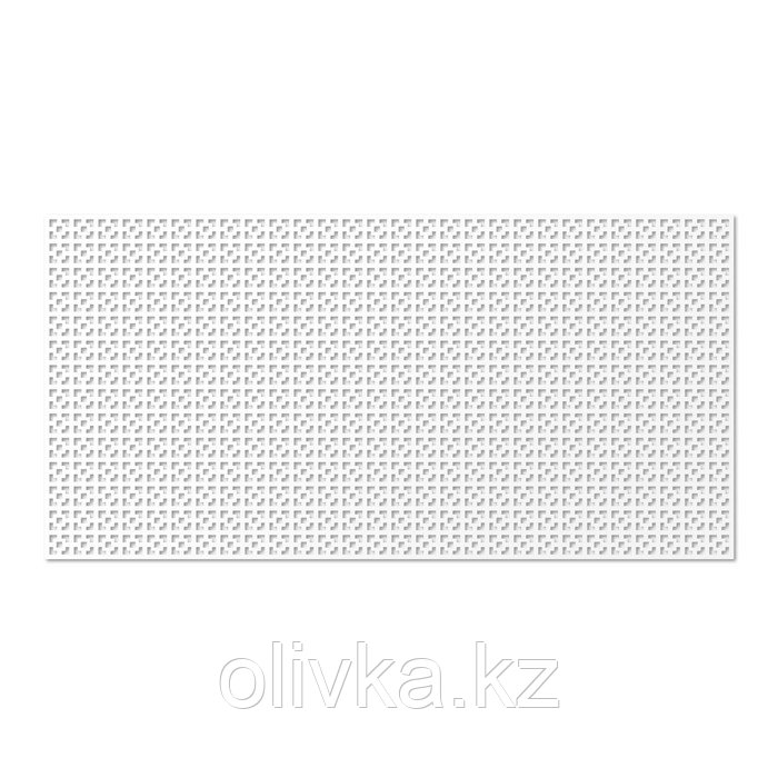 Панель декоративная перфорированная, без рамки, Дамаско, белый, 1112х512 мм