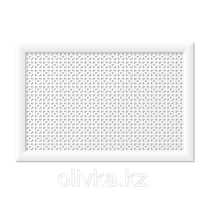Экран для радиатора, Дамаско, белый, 90х60 см