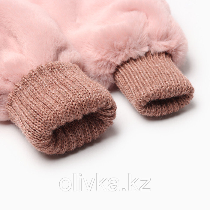 Варежки для девочки двойные, розовый/микс, размер 14 - фото 4 - id-p105779551