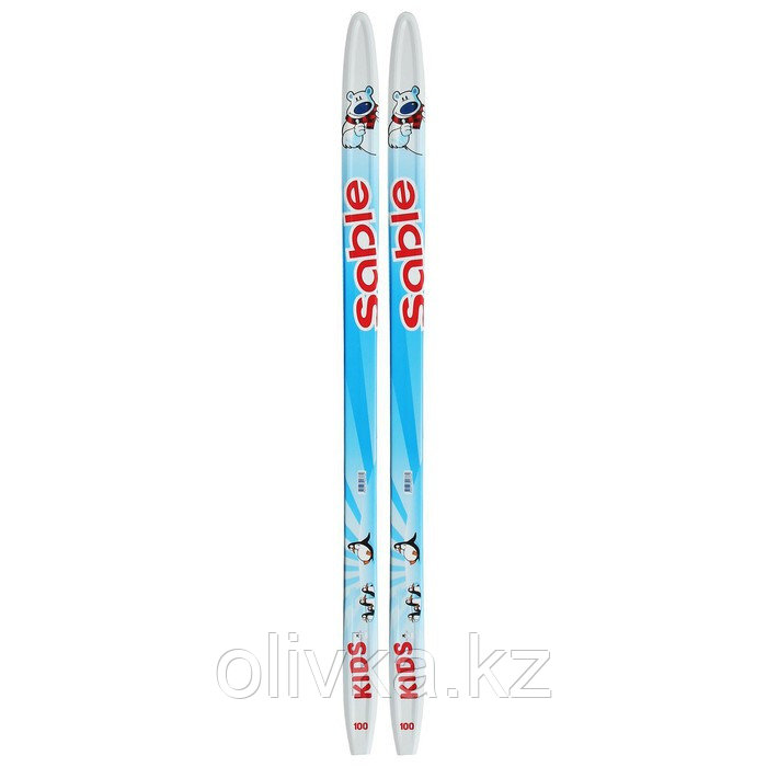 Лыжи пластиковые, 100 см, без креплений, с насечкой, цвета МИКС - фото 6 - id-p105777630