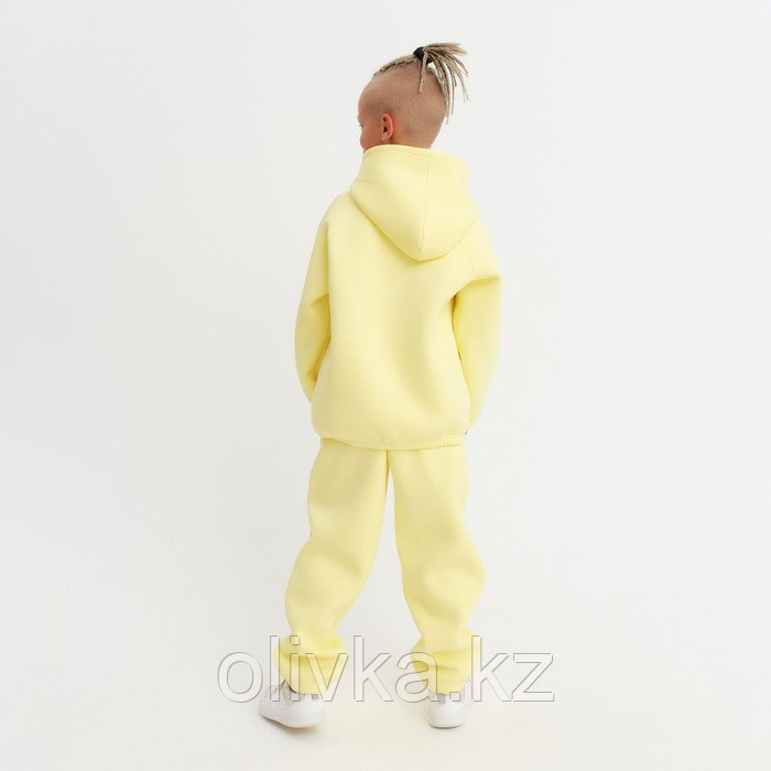 Костюм детский (худи, брюки) MINAKU: Basic Line KIDS, oversize, цвет жёлтый, рост 152 - фото 8 - id-p113235016