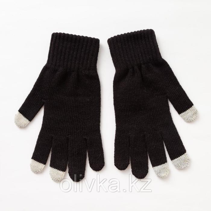 Перчатки мужские, цвет чёрный, размер 22 - фото 1 - id-p113231935
