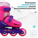 Набор: коньки детские раздвижные Snow Cat, с роликовой платформой, защита, р. 30-33, фото 2