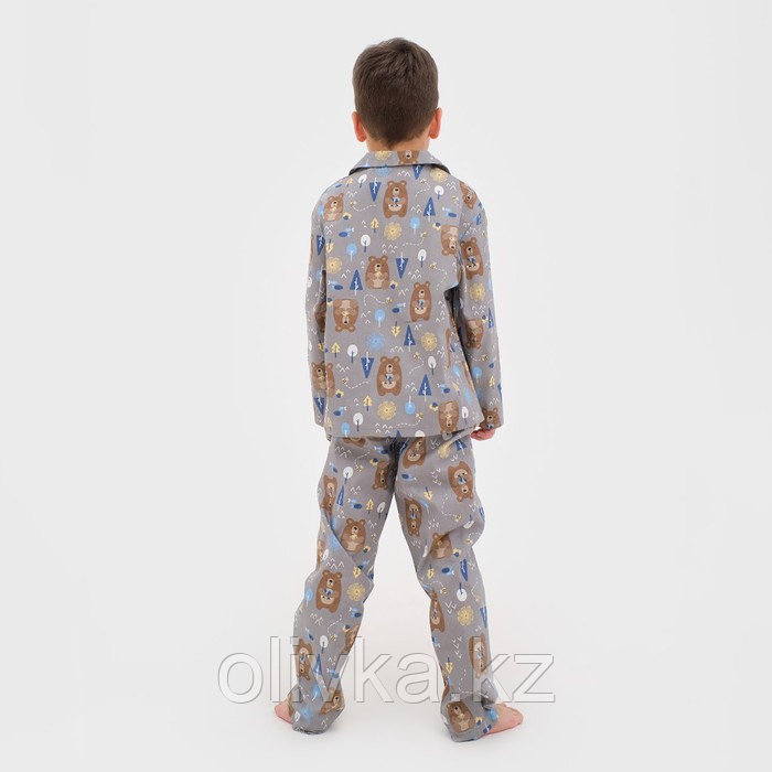 Пижама детская (рубашка, брюки) KAFTAN "Мишки", р. 122-128, бежевый - фото 3 - id-p105783315