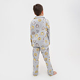 Пижама детская (рубашка, брюки) KAFTAN "Лев" р. 110-116, серый, фото 3