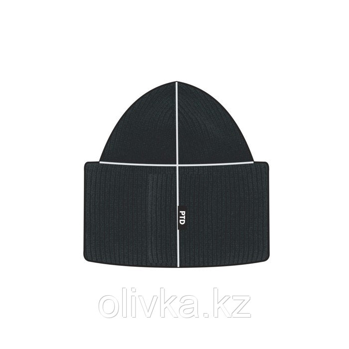 Комплект вязаный для девочки: шапка и снуд, размер 54, цвет черный - фото 3 - id-p113233141