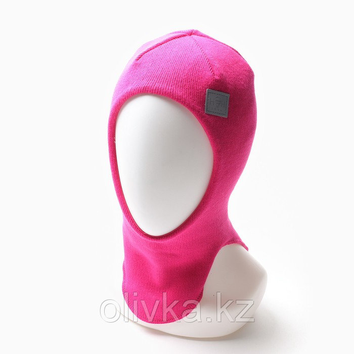 Шапка-шлем для девочки, цвет малиновый, размер 46-50