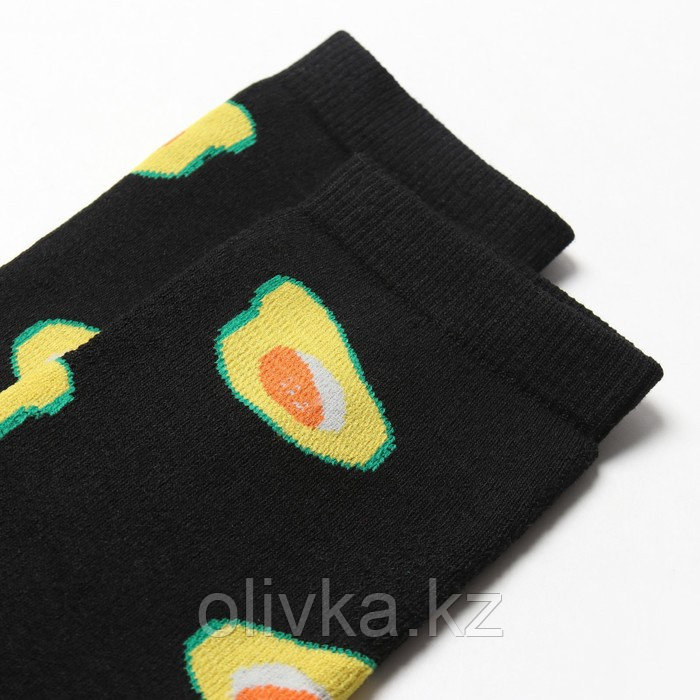 Носки женские махровые «Авокадо», цвет чёрный, размер 23-25 - фото 2 - id-p113233152