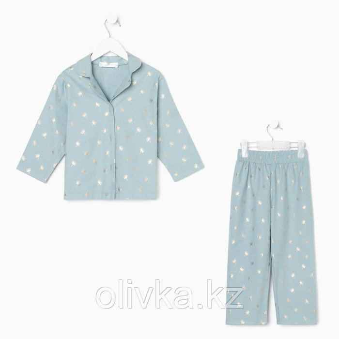 Пижама детская из фланели (рубашка, брюки) KAFTAN "Сердечки", р. 122-128, бежевый - фото 8 - id-p113234087
